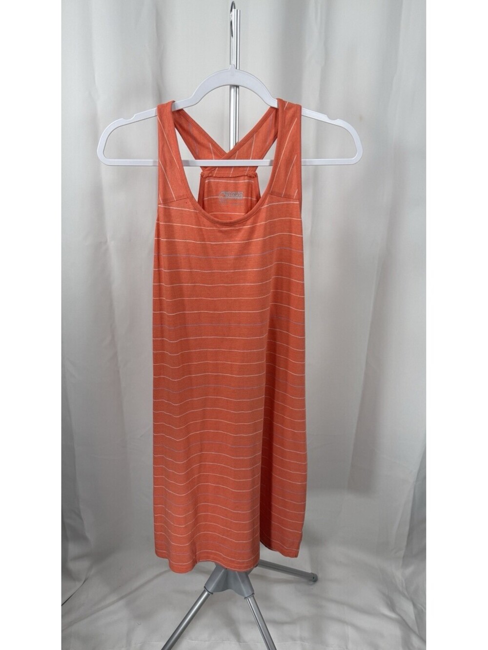 Mountain Khakis Womens Medium Orange Striped Dress Racerback Tank Sun